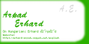 arpad erhard business card